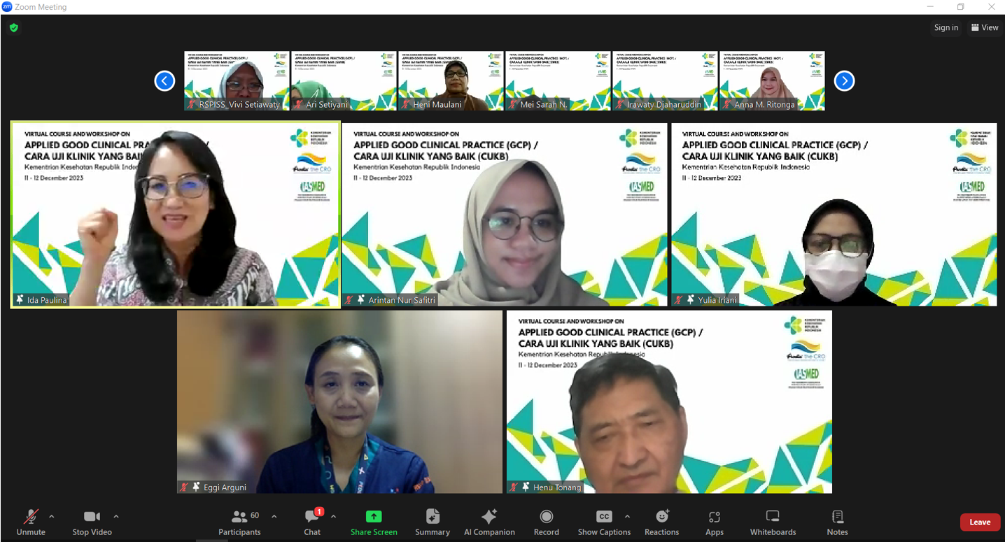 Soeharso Research Unit Ikuti Virtual Course & Workshop Applied Good Clinical Practice Guna Tingkatka